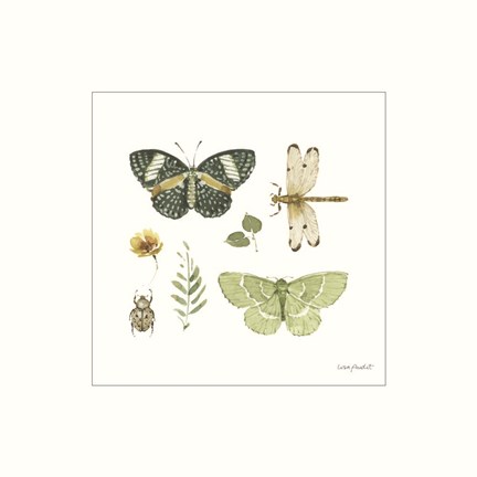 Framed Green Fields XIII Print