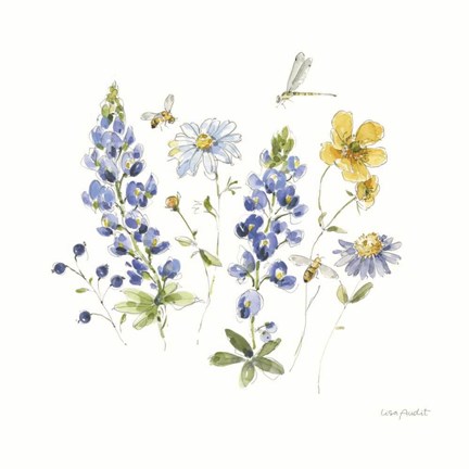 Framed Lovely Blues III Print