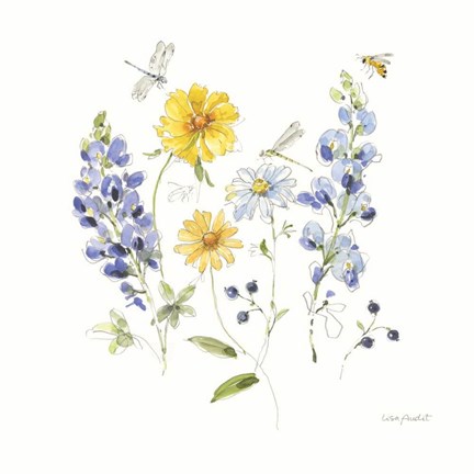 Framed Lovely Blues V Print