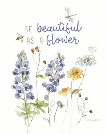 Framed Lovely Blues VI Print