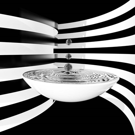 Framed Water Strips Print