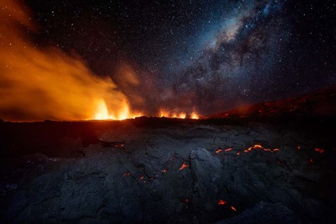 Framed Fire and Sky !!! Print