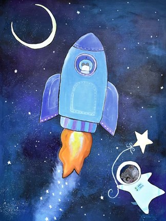 Framed Outer Space Adventure Print