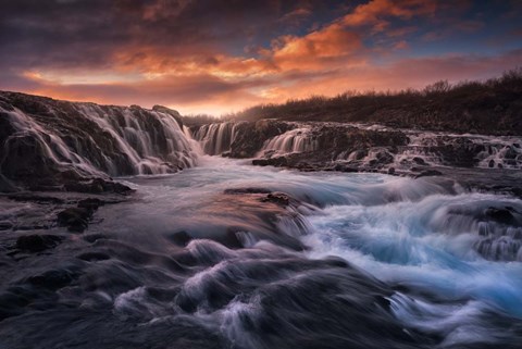 Framed Blue Flow II Print