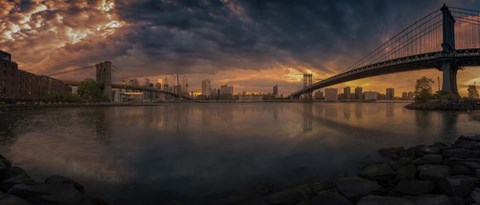 Framed Between Bridges Print