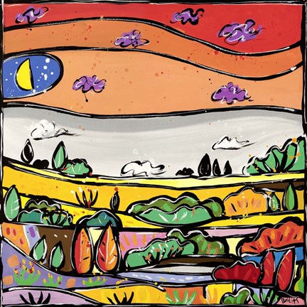 Framed Parata di Colori Print