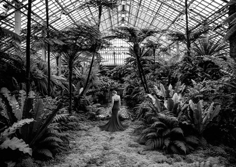Framed Unconventional Womenscape #2, Jardin d&#39;Hiver (BW) Print