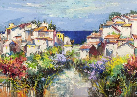 Framed Borgo sul Mare (detail) Print