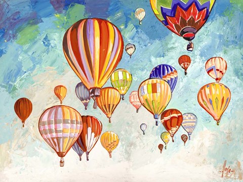 Framed Danza di Mongolfiere Print