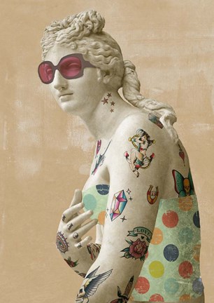 Framed Tattooed Venus Print