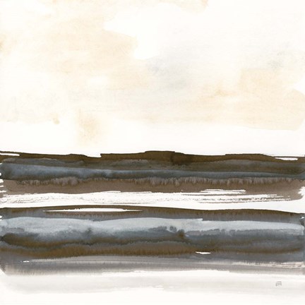 Framed Natural Stripes I Print