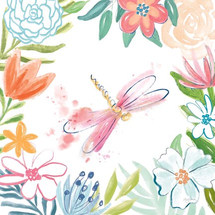 Framed Flower Fun III Print