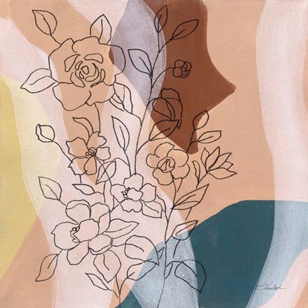 Framed Earthy Boho Lace I Print