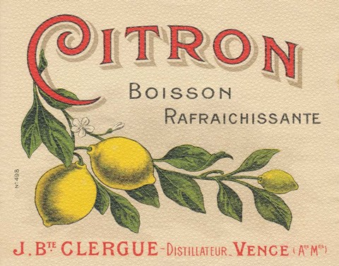 Framed Lemon Label Print