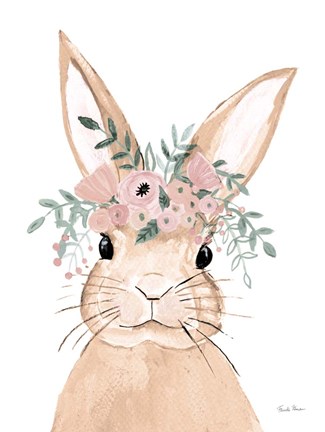 Framed Sweet Rabbit Brown Print