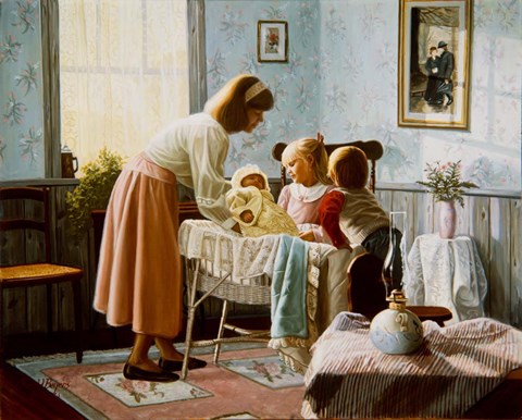 Framed Christening Morning Print