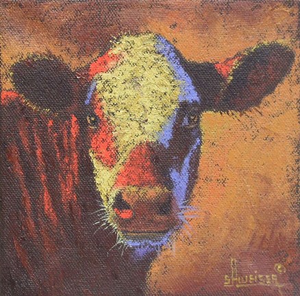 Framed Cow Print