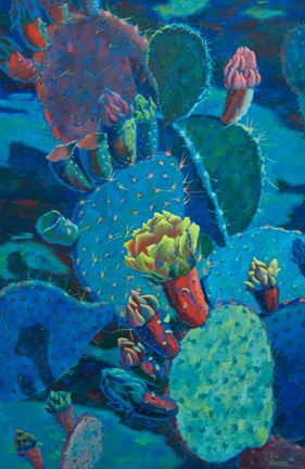 Framed Prickly Pear Night Print