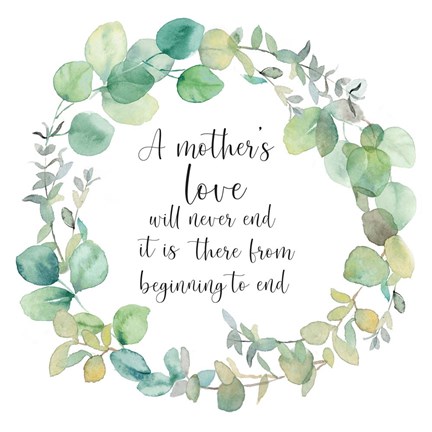 Framed Mother&#39;s Day Eucalyptus I-Mother&#39;s Love Print