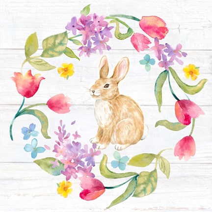 Framed Hello Easter Wreath Print