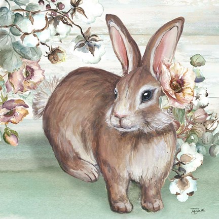 Framed Farmhouse Bunny IV Print