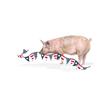 Framed All American Farmhouse on White V Print