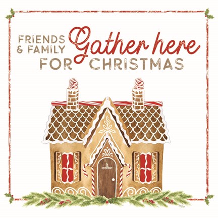 Framed Home Cooked Christmas VI-Gather Here Print