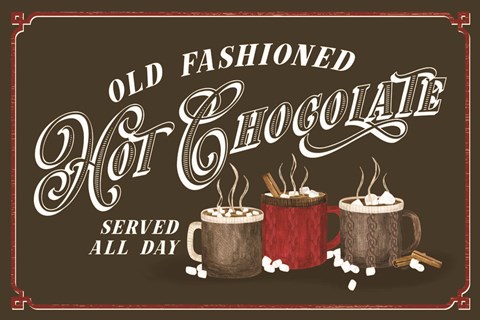Framed Hot Chocolate Season Landscape Brown III-Old Fashioned Print