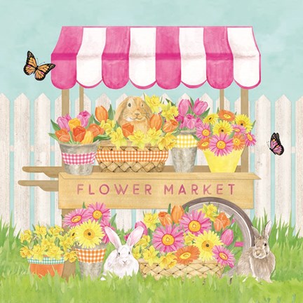 Framed Hoppy Spring VI Print