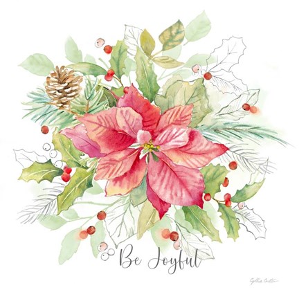 Framed Joyful Holidays III Print
