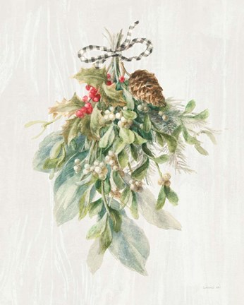 Framed Floursack Holiday XII Plaid Print