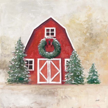 Framed December Barn Print