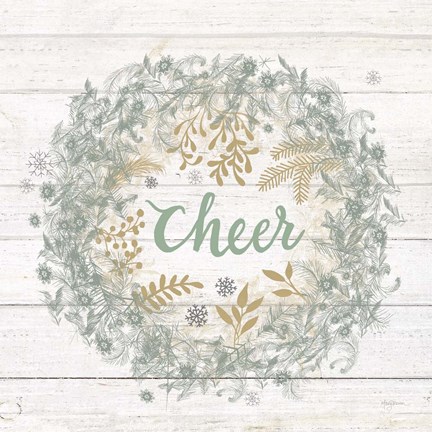 Framed Frosty Cheer Sage Print