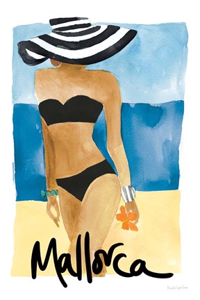 Framed Mallorca Girl Print