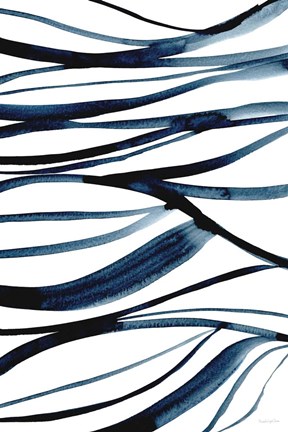 Framed Threads of Blue II Print