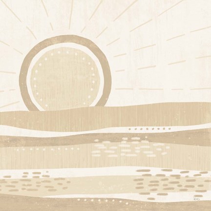 Framed Sweet Summer VI Neutral Print