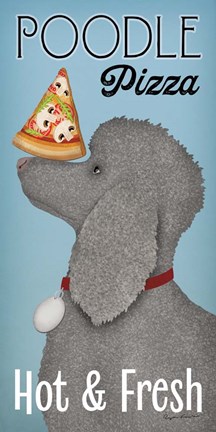 Framed Poodle Pizza Print