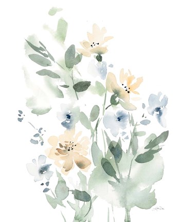 Framed Summer Wildflowers I Print