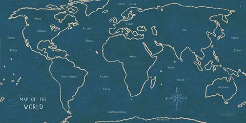 Framed Sketch Map II Blue Print