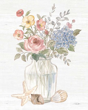 Framed Coastal Cottage IV Print