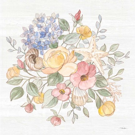 Framed Coastal Cottage VI Print