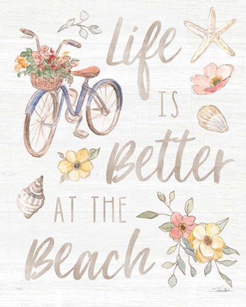 Framed Coastal Cottage IX Print