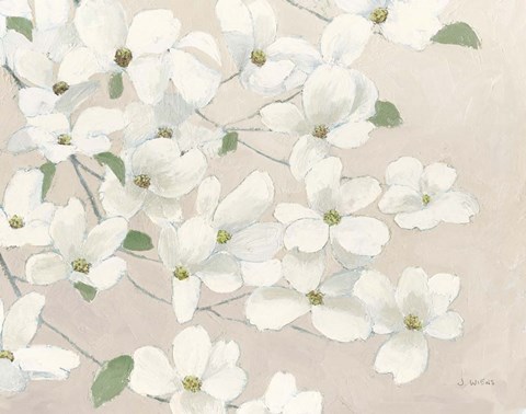 Framed Dogwood Delight Cream Print