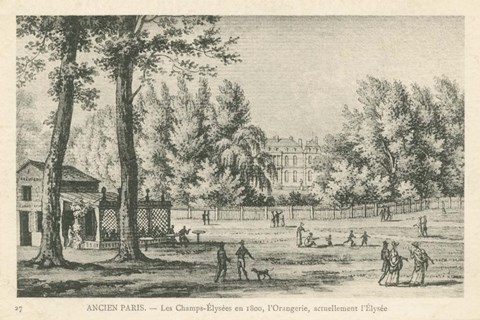 Framed Vintage Paris Postcard I Print