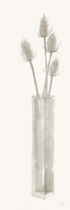 Framed Neutral Thistle Print