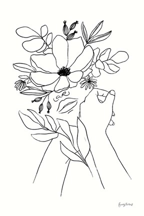 Framed Rooted II BW Print