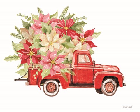 Framed Poinsettia Pickup Print