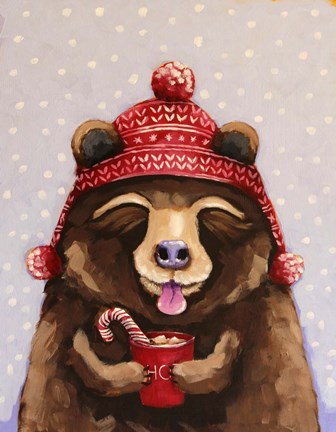 Framed Hot Chocolate Bear Print