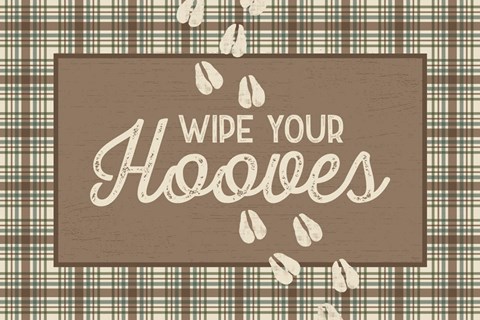 Framed Lost in Woods landscape I-Wipe your Hooves Print