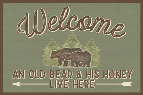 Framed Lost in Woods landscape IV-Old Bear Print